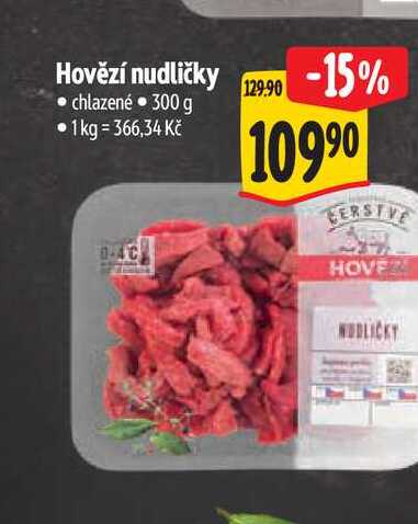 Hovězí nudličky  300 g