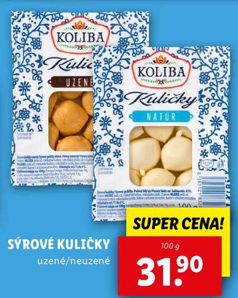 SÝROVÉ KULIČKY, 100 g