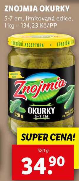 ZNOJMIA OKURKY, 520 g