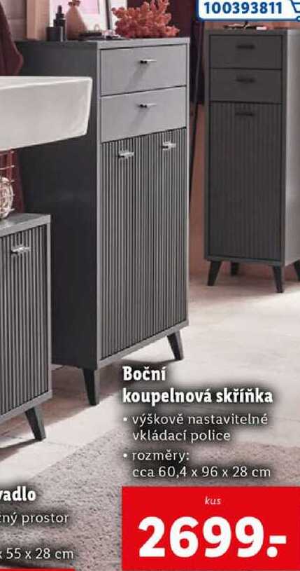 Boční koupelnová skříňka