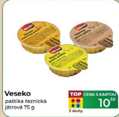Veseko paštika řeznická játrová 75 g 