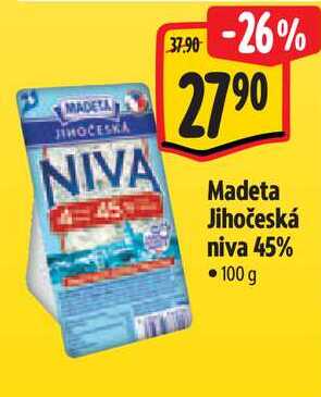 Madeta Jihočeská niva 45%, 100 g 