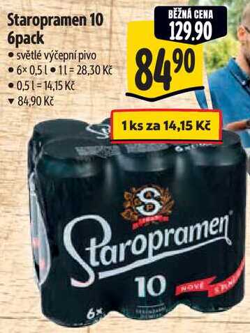 Staropramen 10 6pack, 6x 0,5 l 