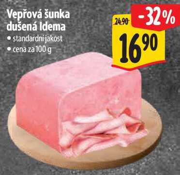 Vepřová šunka dušená Idema, cena za 100 g 