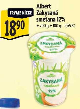 Albert Zakysaná smetana 12%, 200 g