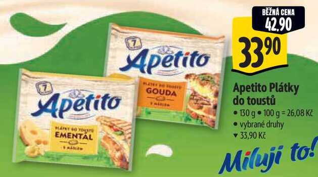 Apetito Plátky do toustů, 130 g