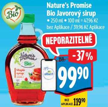 Nature's Promise Bio Javorový sirup, 250 ml