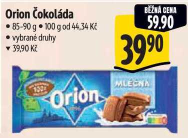 Orion Čokoláda, 85-90 g 