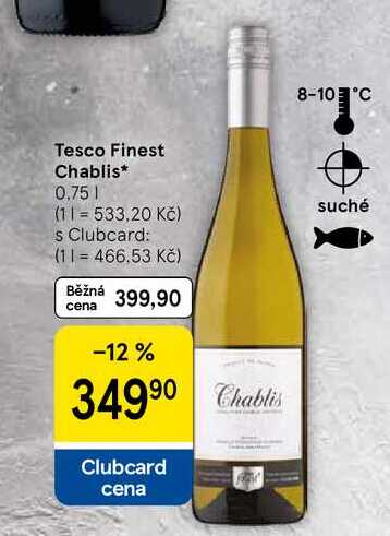 Tesco Finest Chablis, 0.75 l