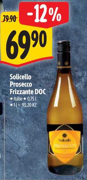 Solicello Prosecco Frizzante DOC, 0,75 l