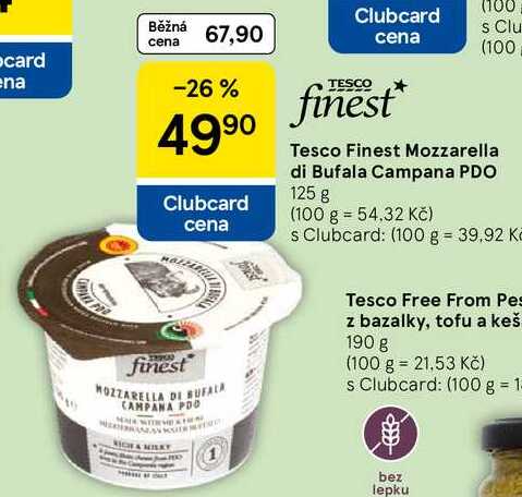 Tesco Finest Mozzarella di Bufala Campana PDO, 125 g  