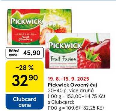 Pickwick Ovocný čaj, 30-40 g 
