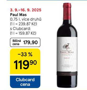 Paul Mas, 0,75 l, více druhů  