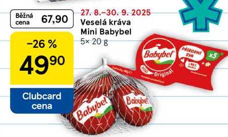 Veselá kráva Mini Babybel, 5x 20 g 