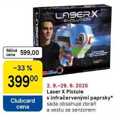 Laser X Pistole s infračervenými paprsky, sada obsahuje zbraň a vestu se senzorem 