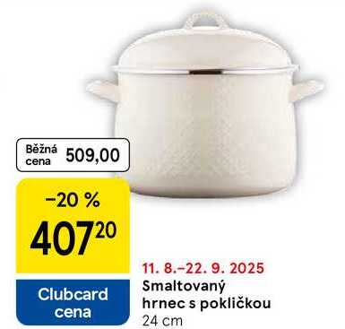 Smaltovaný hrnec s pokličkou 24 cm 