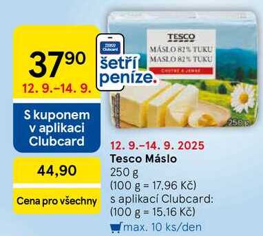 Tesco Máslo, 250 g 