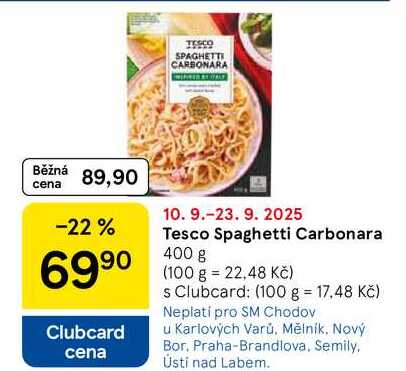 Tesco Spaghetti Carbonara, 400 g 