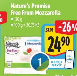 Nature's Promise Free From Mozzarella, 120 g
