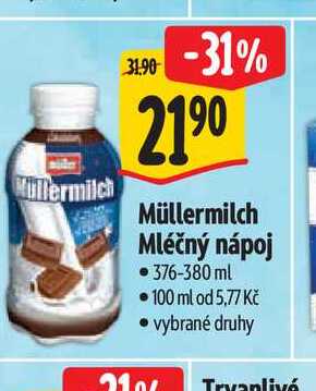   Müllermilch Mléčný nápoj  376-380 ml  