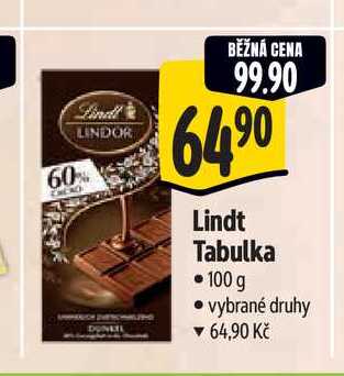   Lindt Tabulka  100 g 