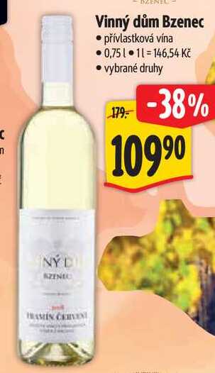 Vinný dům Bzenec, 0,75 l