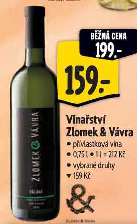 Vinařství Zlomek & Vávra, 0,75 l
