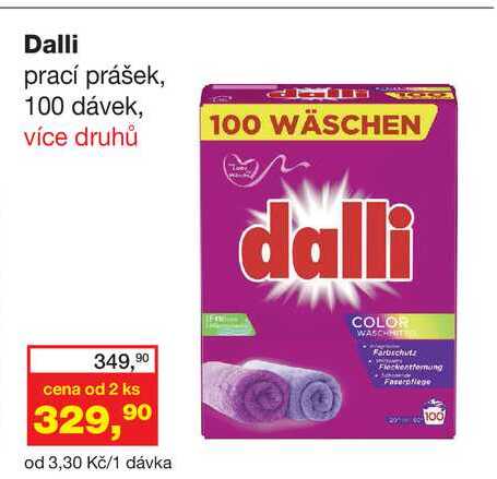 Dalli prací prášek, 100 dávek, více druhů 