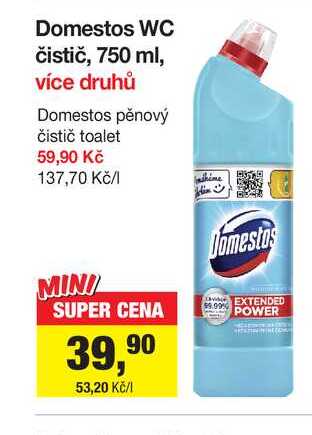 Domestos pěnový čistič toalet  