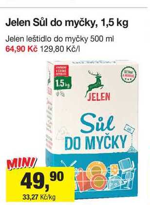 Jelen Sůl do myčky, 1,5 kg 