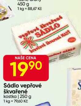 BRICK Sádlo vepřové škvařené kostka 250 g