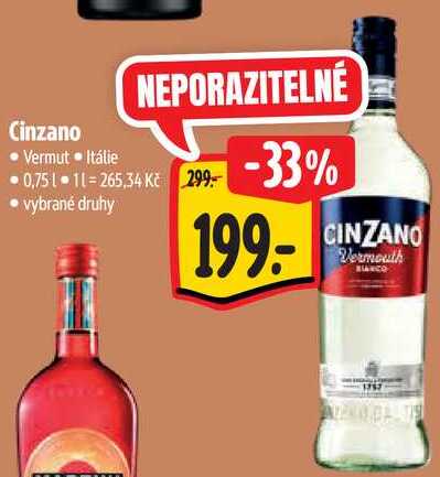 Cinzano, 0,75 l