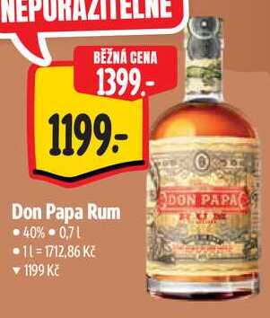 Don Papa Rum, 0,7 l