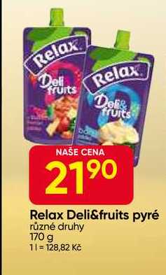 Relax Deli&fruits pyré různé druhy 170 g