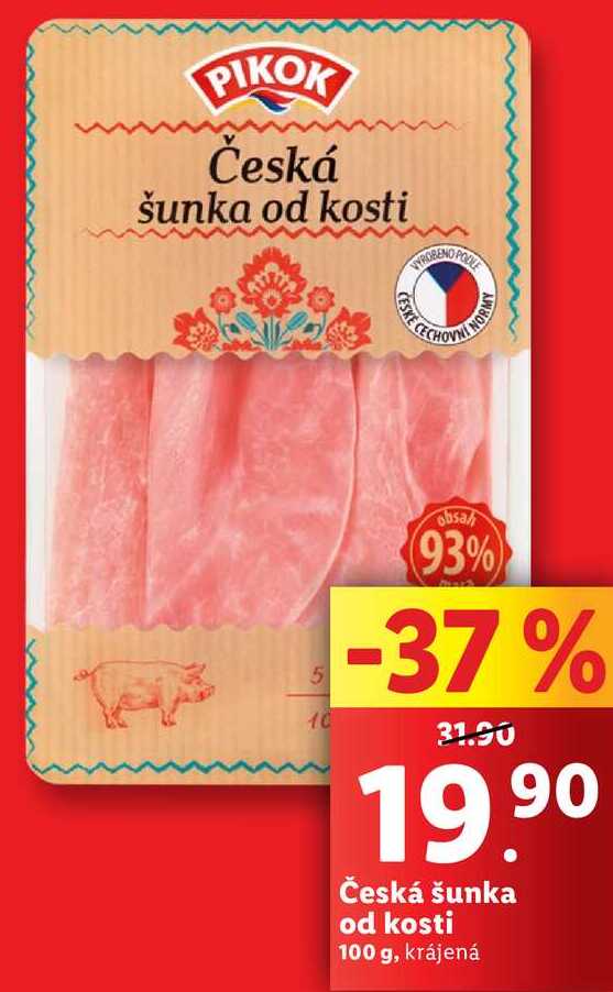 Česká šunka od kosti, 100 g