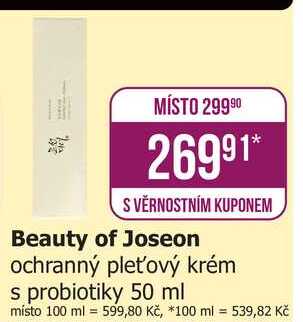 Beauty of Joseon ochranný pleťový krém s probiotiky 50 ml 