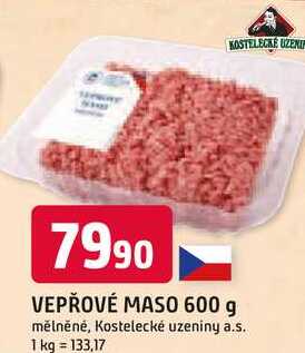 VEPŘOVÉ MASO 600 g mělněné
