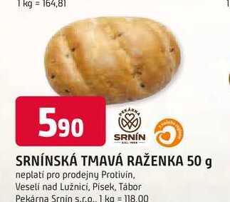 SRNÍNSKÁ TMAVÁ RAŽENKA 50 g