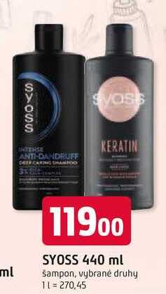 SYOSS 440 ml šampon, vybrané druhy 