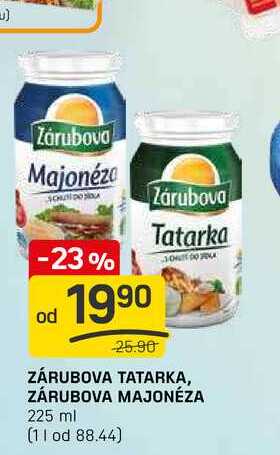 ZÁRUBOVA TATARKA, ZÁRUBOVA MAJONÉZA 225 ml 