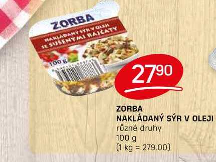 ZORBA NAKLÁDANÝ SÝR V OLEJI různé druhy 100 g 