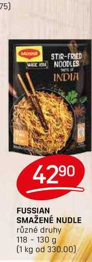 FUSSIAN SMAŽENÉ NUDLE různé druhy 118 - 130 g