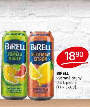 BIRELL vybrané druhy 0,5 1, plech 