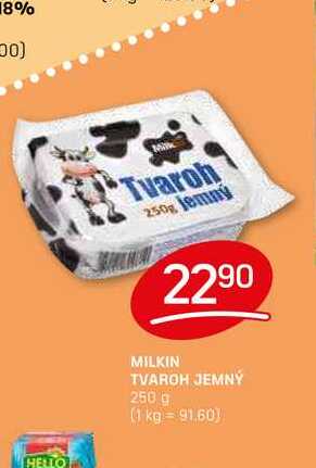 MILKIN TVAROH JEMNÝ 250 g 