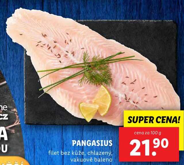 PANGASIUS, cena za 100 g 