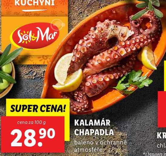 KALAMÁR CHAPADLA, cena za 100 g