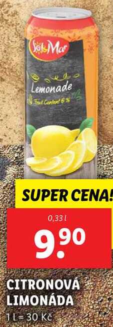 CITRONOVÁ LIMONÁDA, 0,33 l