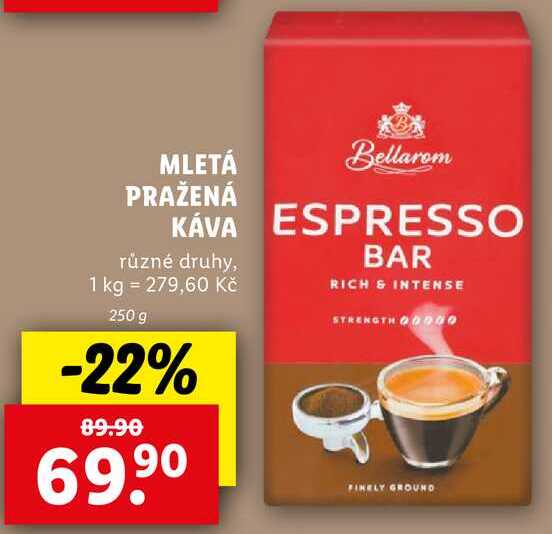 MLETÁ PRAŽENÁ KÁVA, 250 g