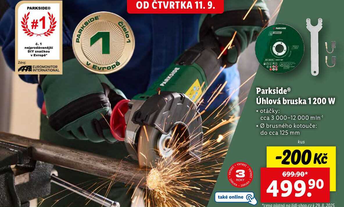Parkside Úhlová bruska 1200 W