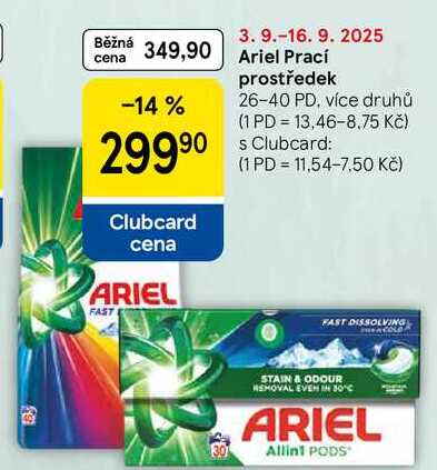 Ariel Prací prostředek, 26-40 PD, více druhů 